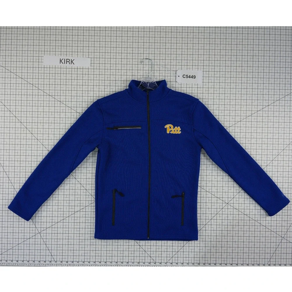 Colosseum NCAA Pitt Panthers Jacket Men's Size Small Blue Full Zip Pockets
